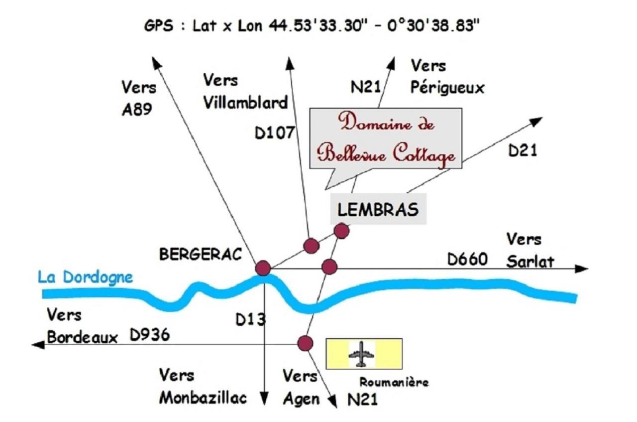 Du Vert & Du Bon Air - Linge Maison Inclus - Parking Prive Gratuit - Centre Ville Bergerac 10Mn - Domaine Bellevue Cottage En Perigord Lembras Exterior foto